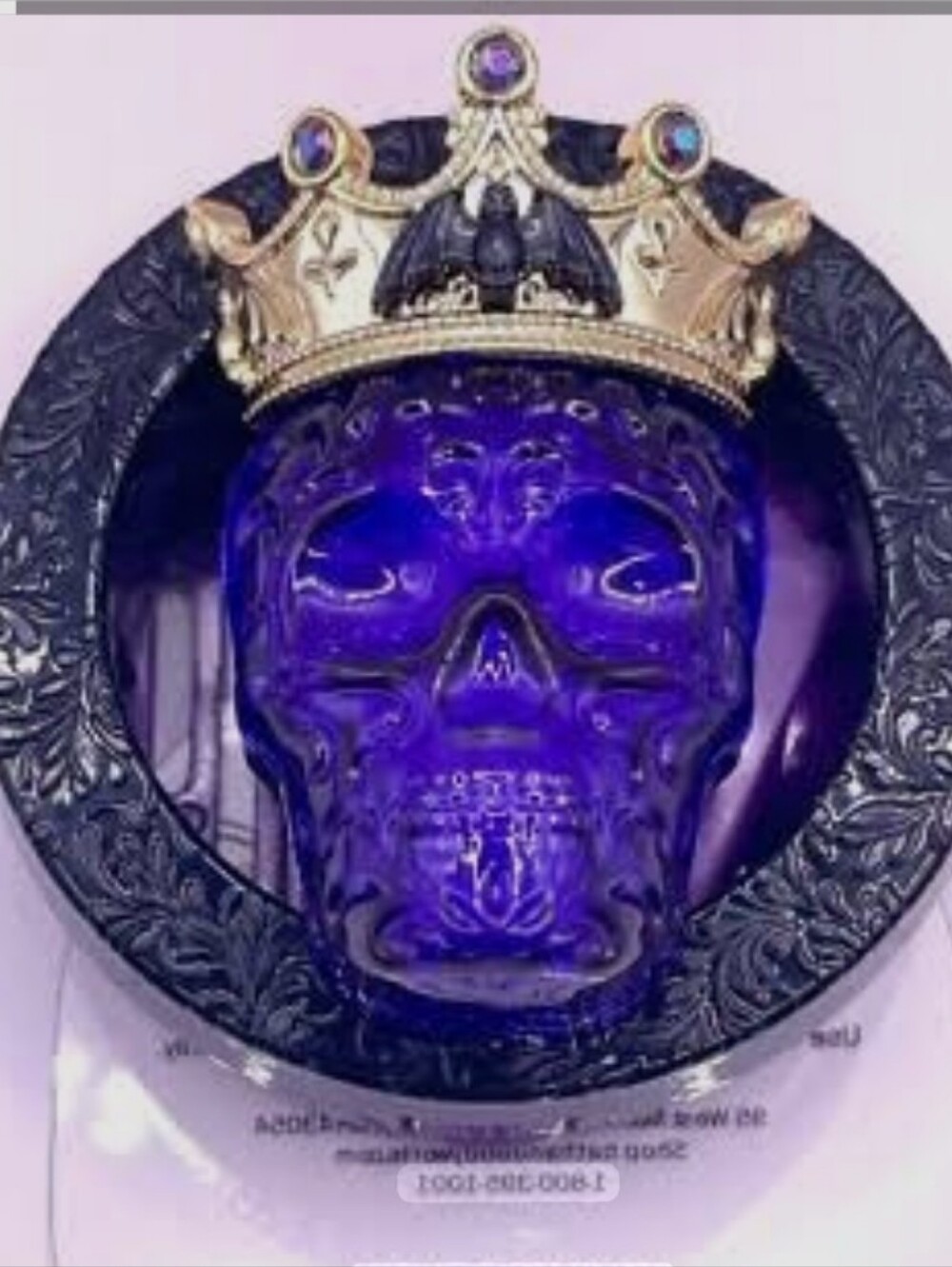 Bath & Body Works Purple Crowned Skull Decorative Car Freshner Holder Nwt New